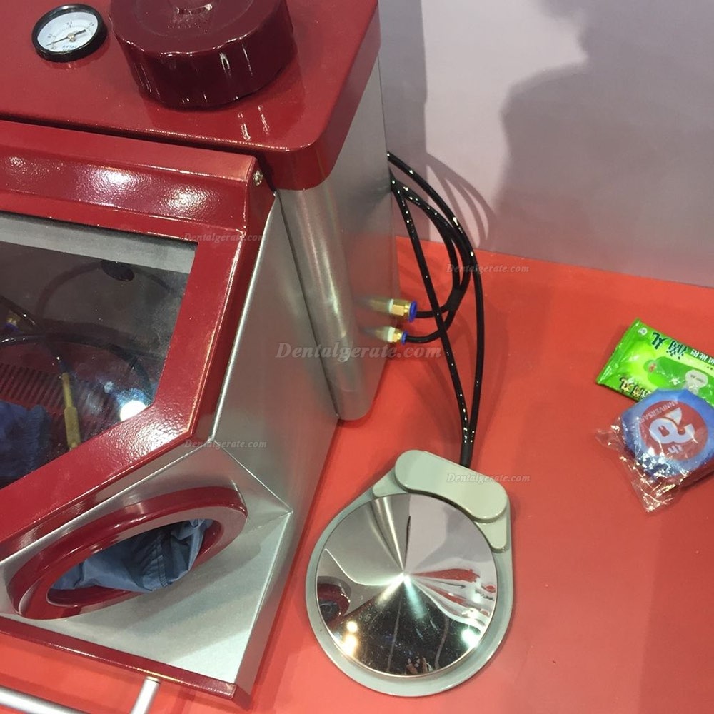 Mini Zahnheilkunde Labor Ausr&uuml;stung Feinstrahlger&auml;te/ Sandstrahler(Sandstrahlger&auml;te) Drei Stift 4 Tank mit LED Licht